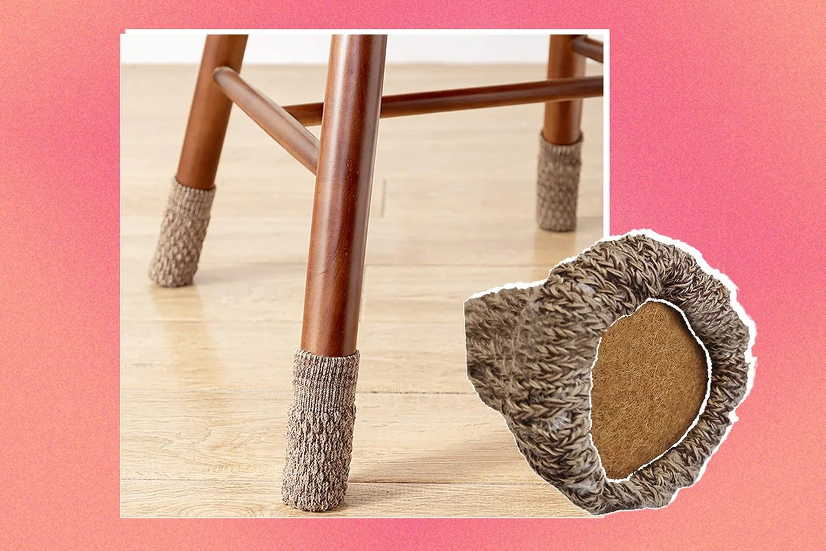 Starý ponožky na nohy židlí chrání laminát i parket bez známek