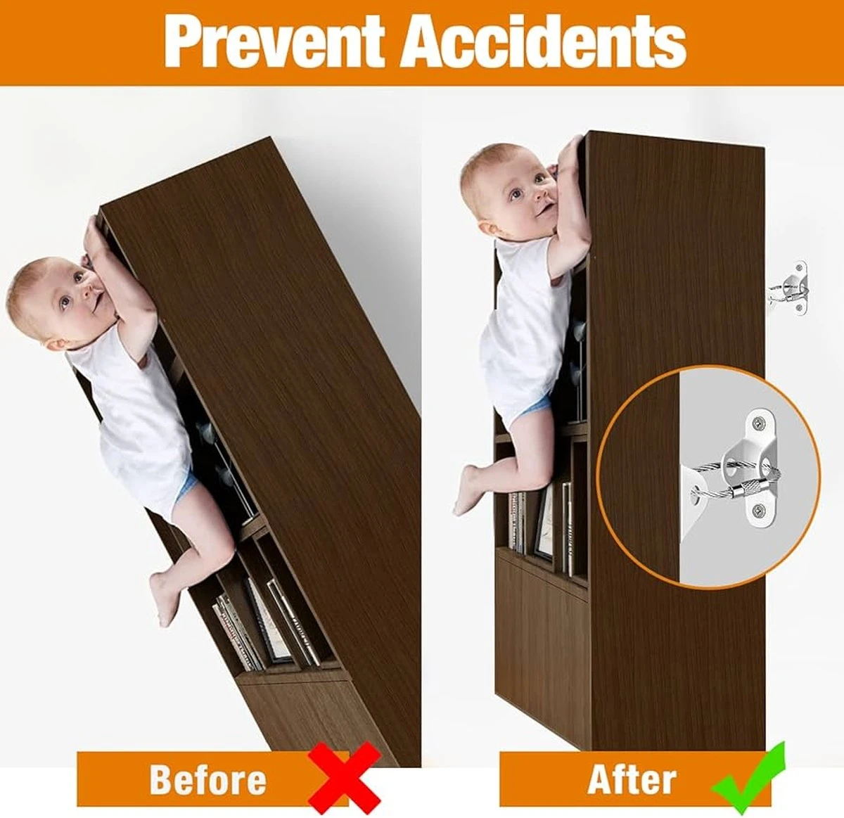 Hřebík do zásuvky? Geniální trik, jak zabezpečit skříň bez vrtání otvorů