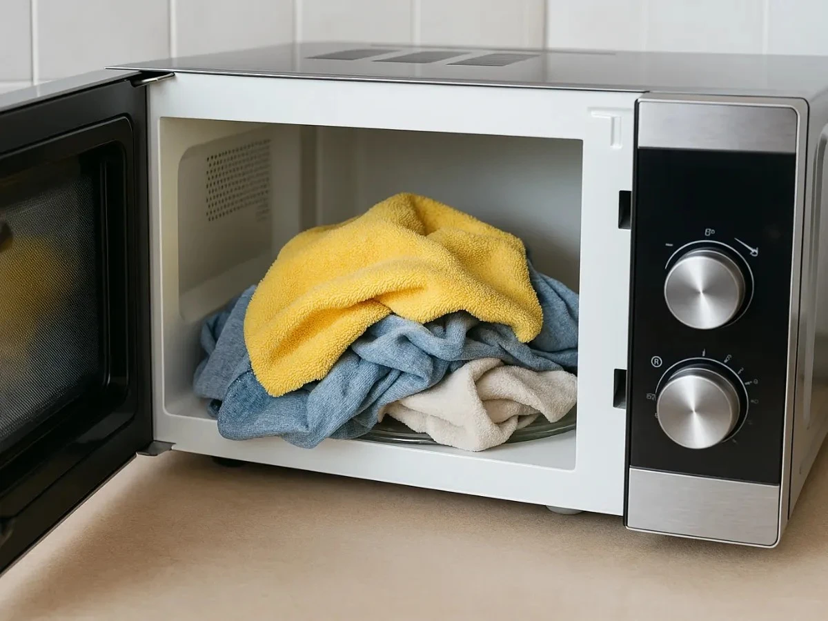 Starý ručník a mikrovlnná trouba? Genius trik pro perfektně měkké oblečení - image 1