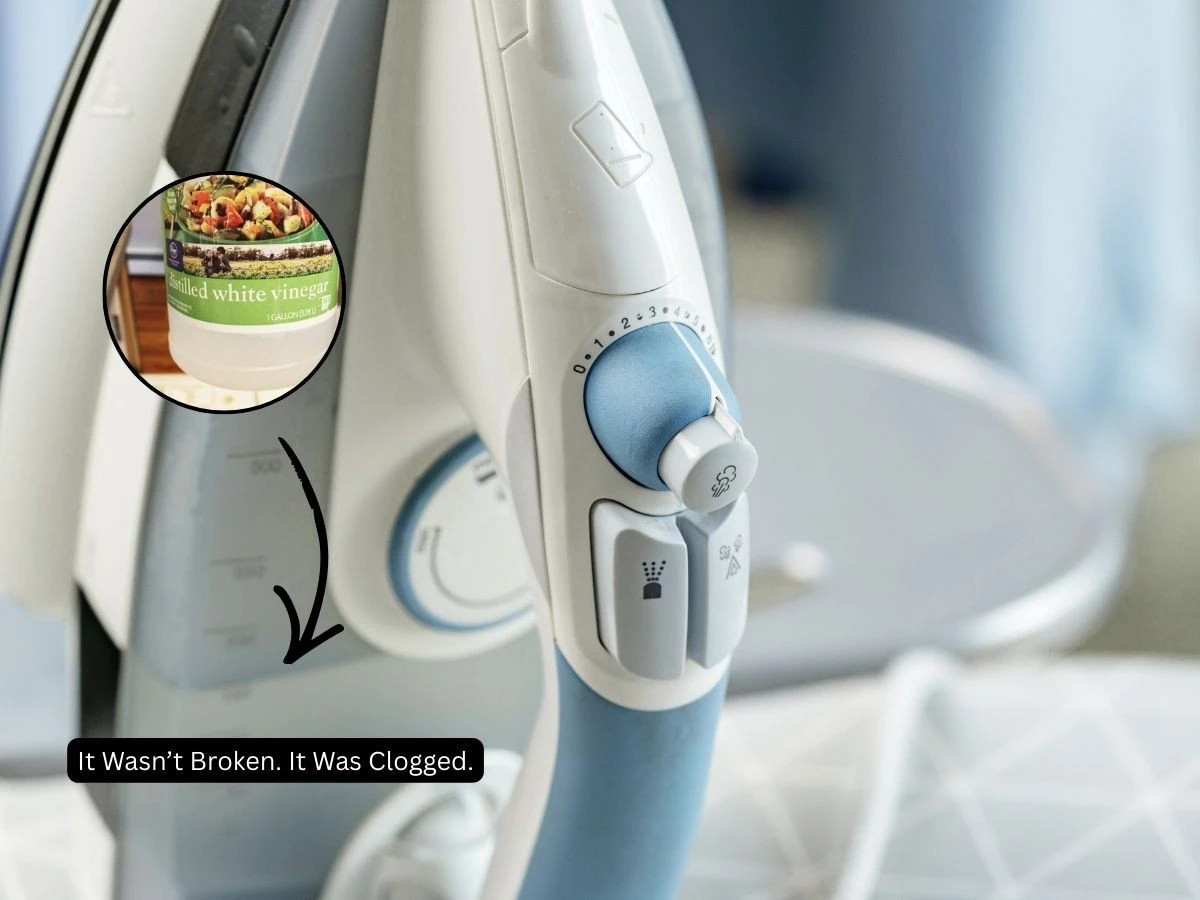 Ocet v páře od žehličky odstraní všechny skvrny bez chemie